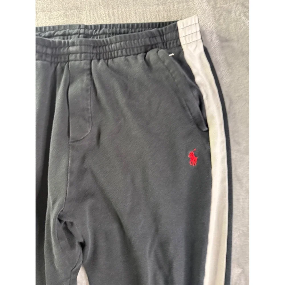Polo Ralph Lauren Track Pants Men's L Black Zippered Leg Openings